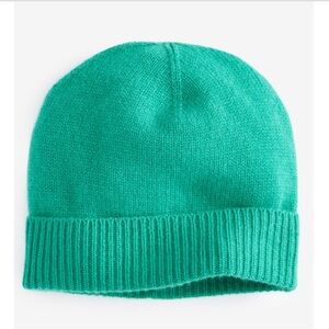NWT From Charter Club 100% Cashmere Cuffed Kelly Green Beanie, Created for Macys